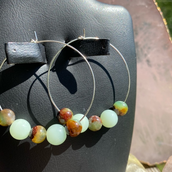 Sterling Silver Genuine Crystal Earrings - Picture 2 of 2